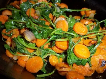 Sauteed Baby Kale & Carrots 