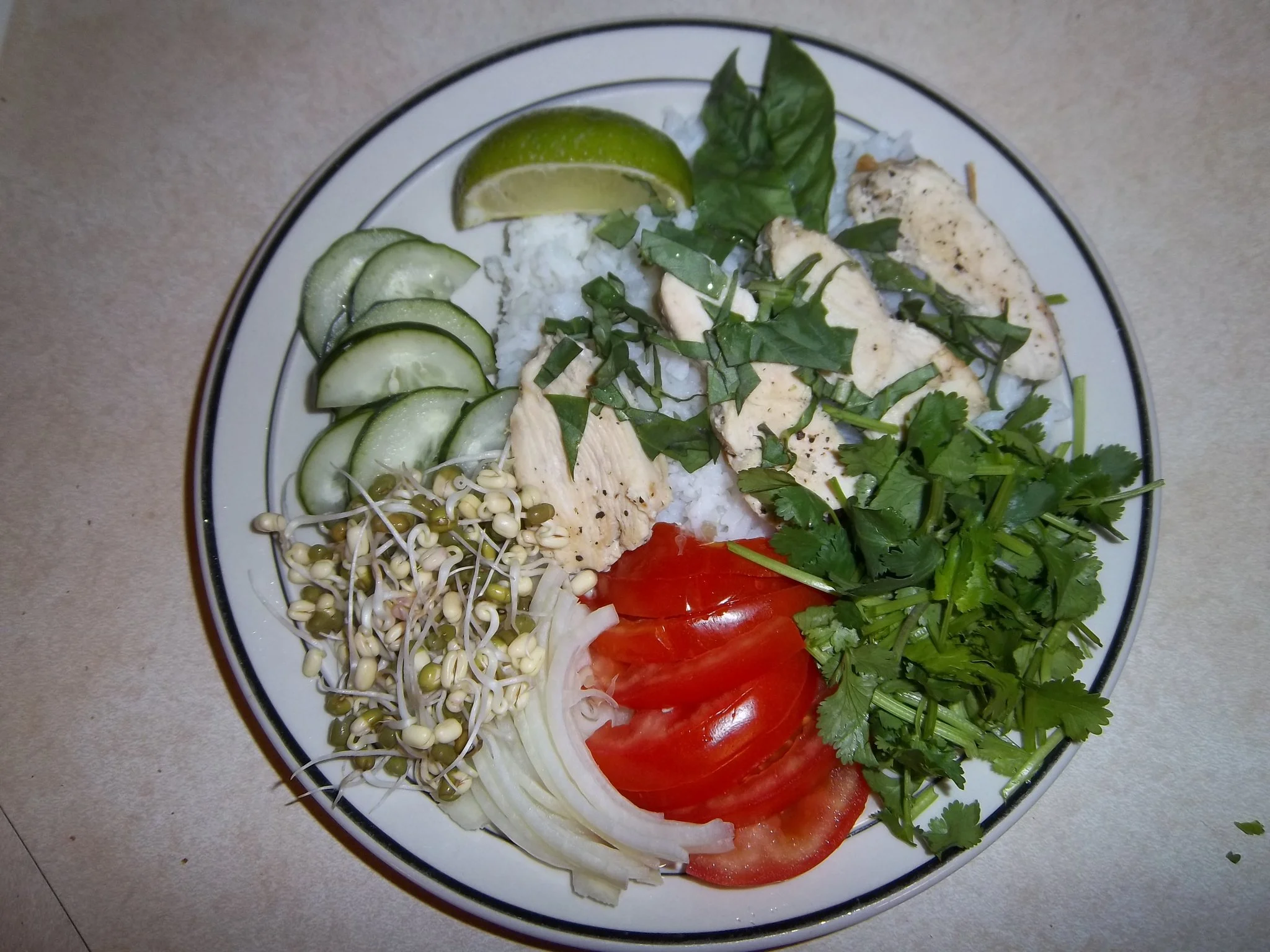 Basil Chicken with veggies 