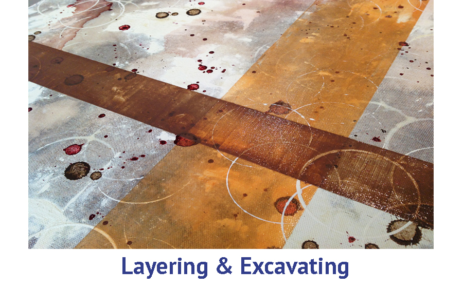  Layering and excavation artist travel workshops 