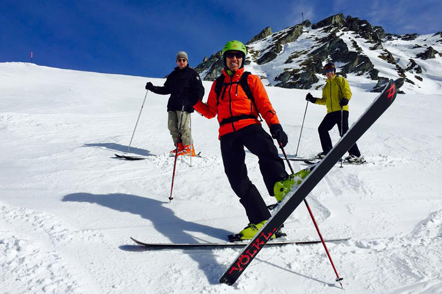 Peter, Florian &amp; Mats in Verbier support fine art and saving the snow