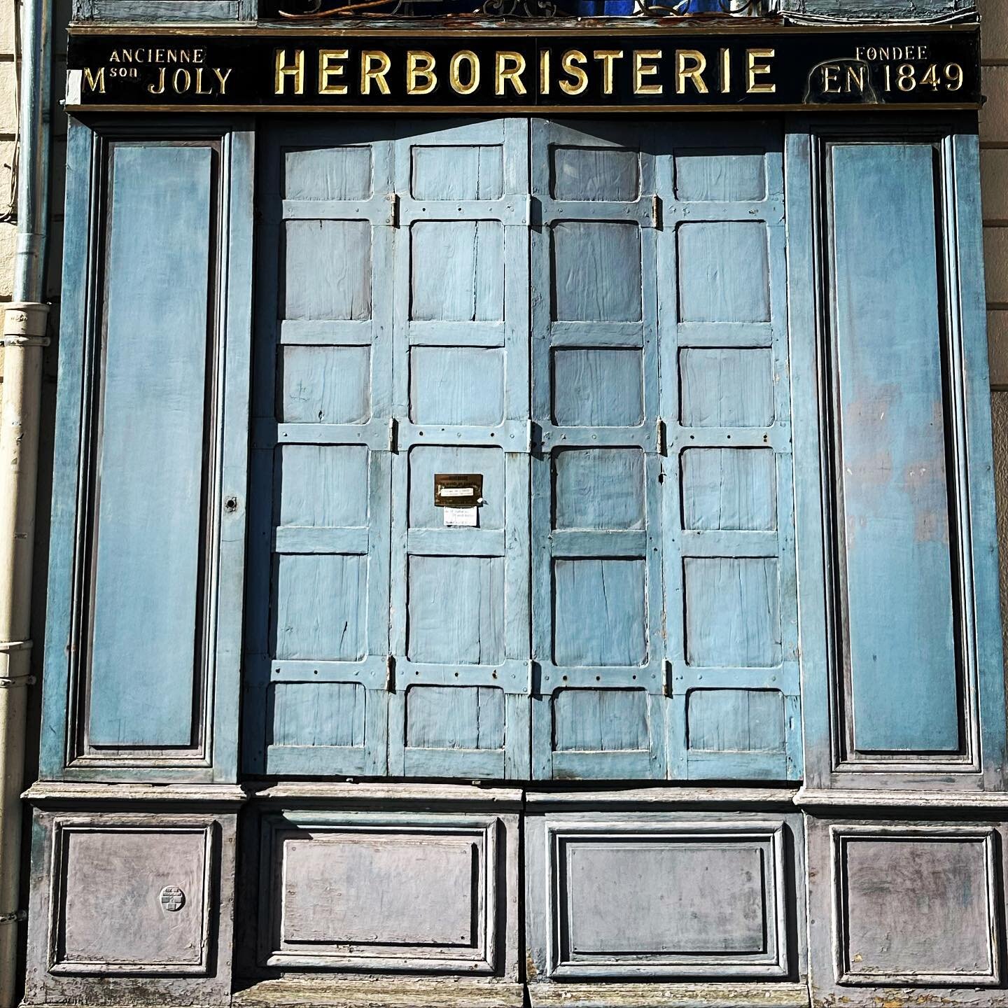 #herbalismforlife #established1849 
.
.
#lyonfrance #herboristerie #herbalism #frenchinspiration #workinginfrance #streetsoflyon #taylorsmithstudio #windowshutters #artisttravels