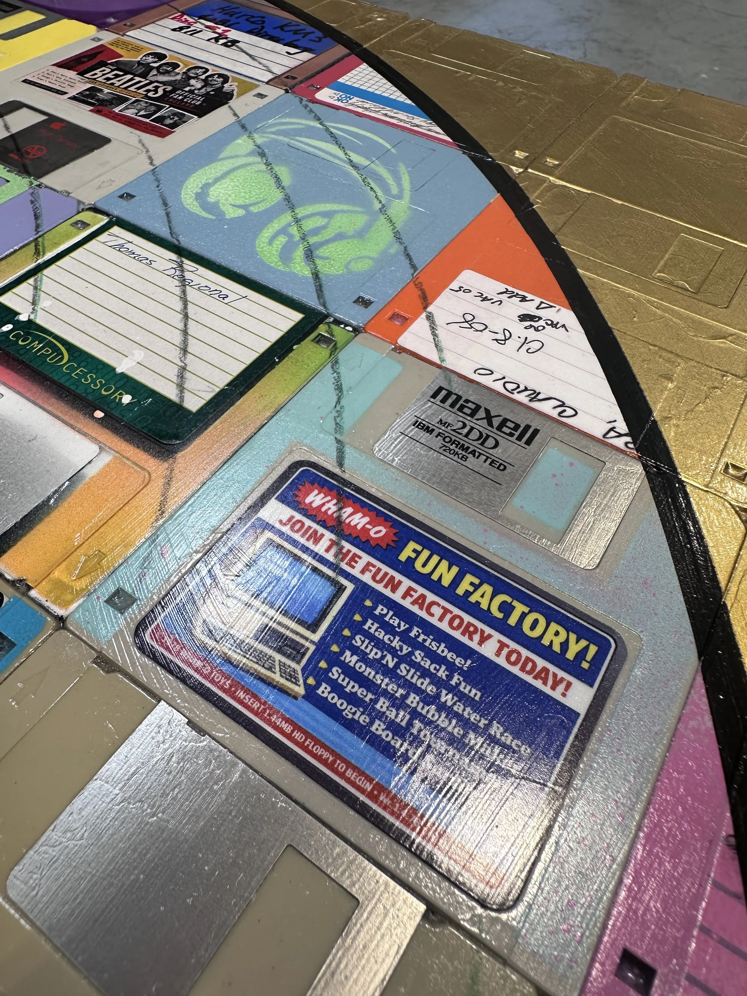 Vintage floppy disk detail