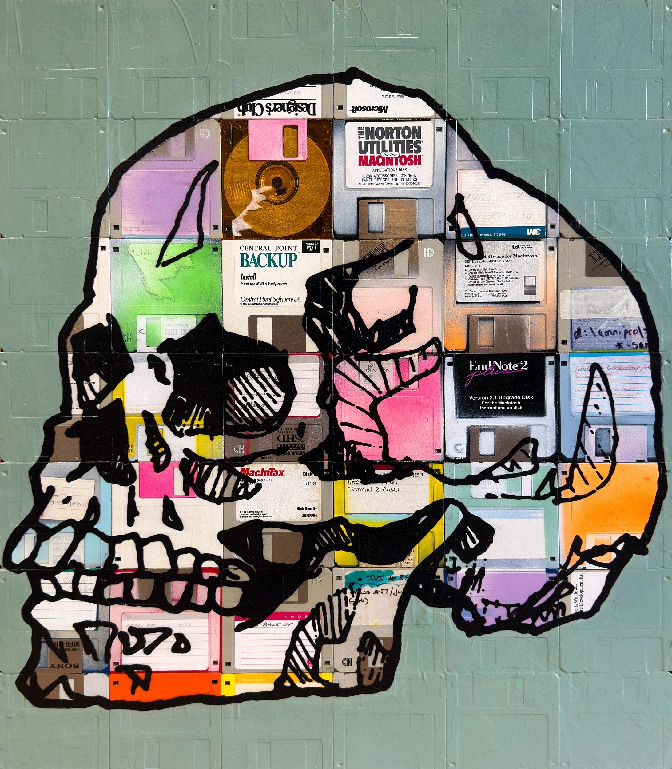 Memento Mori: All Is Vanity — Floppy Disk Painting by Taylor Smith