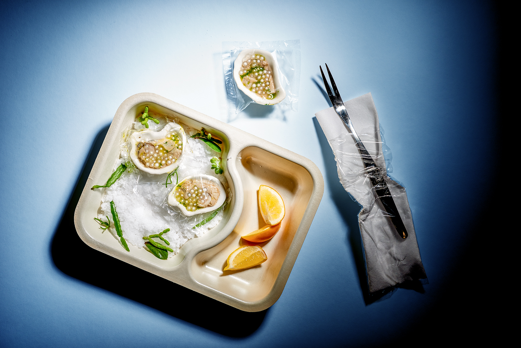 Beau Soleil oyster w/ white soy tapioca and Spanish olive oil
