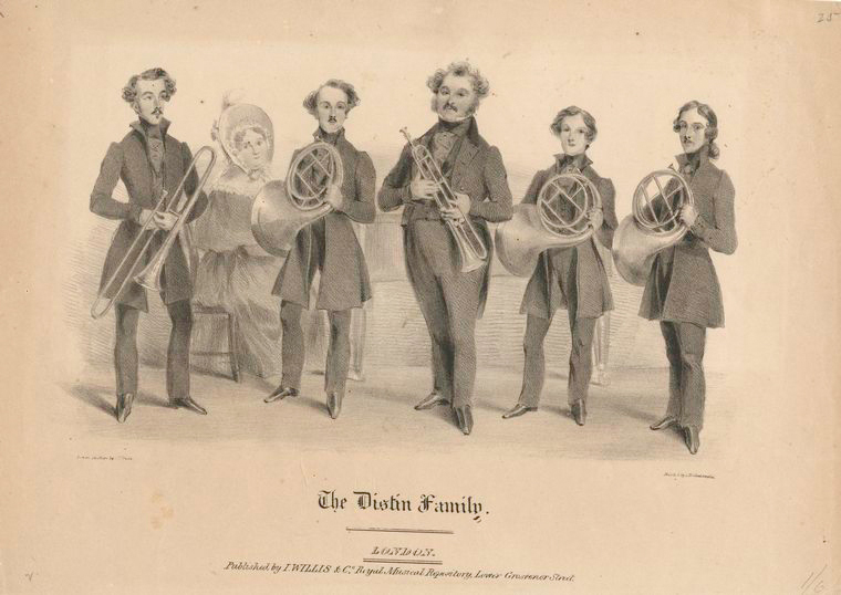 The Distin Family by John William Gear (1806-1866). The New York Public Library Digital Collection.