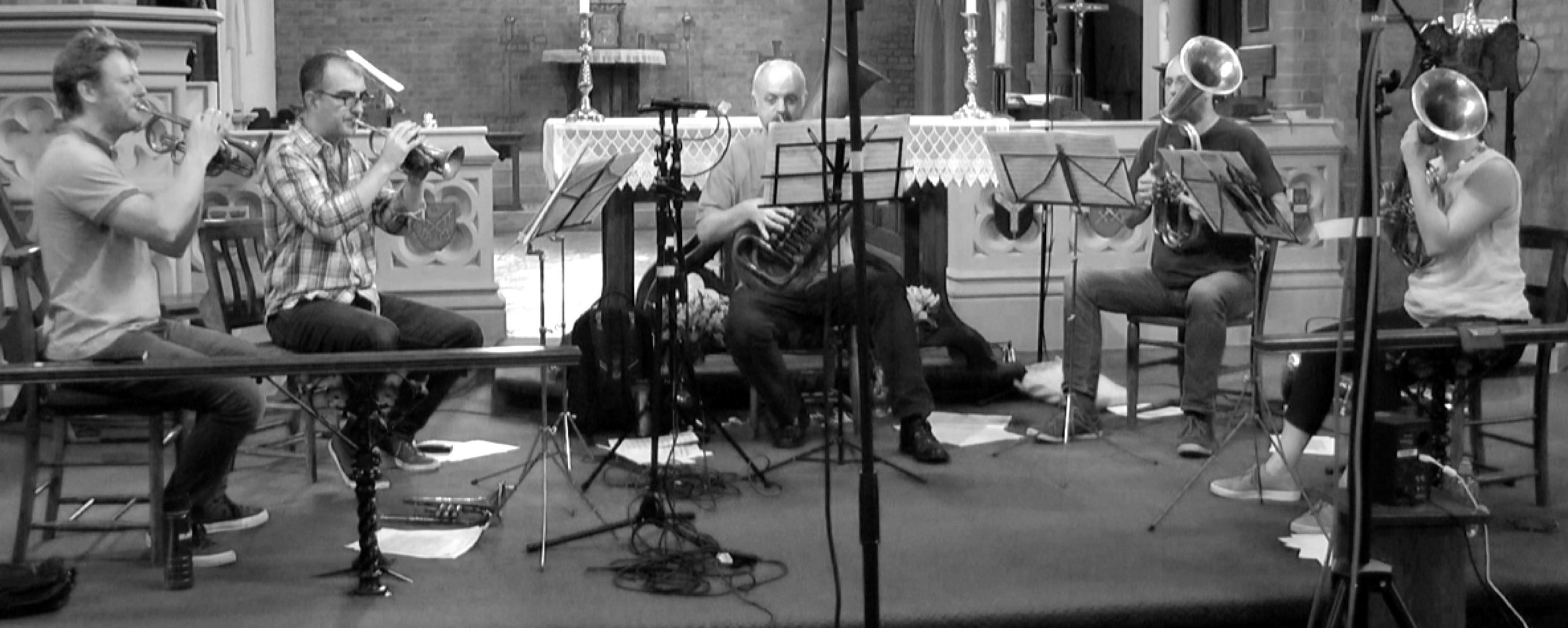 The Prince Regent's Band: Richard Fomison, Richard Thomas, Jeff Miller, Phil Dale & Anneke Scott.