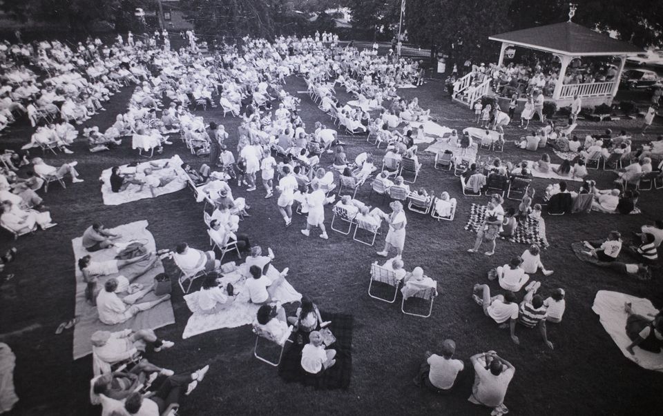 The Pentwater Village Green in 1989, photo via Muskegon Chronicle