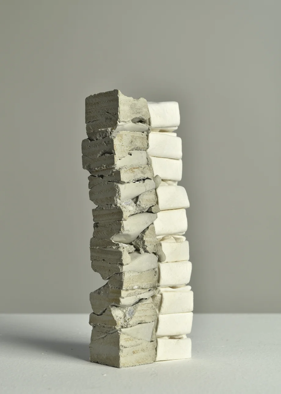 DJ-20 four , 2015, Handmade paper and concrete, 7.5 x 2.75 x 1.5 inches