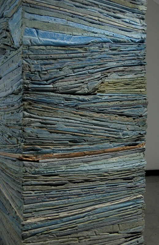 263 Reflections (detail), 2007, concrete, 90 x 24 x 24 inches. Private collection.