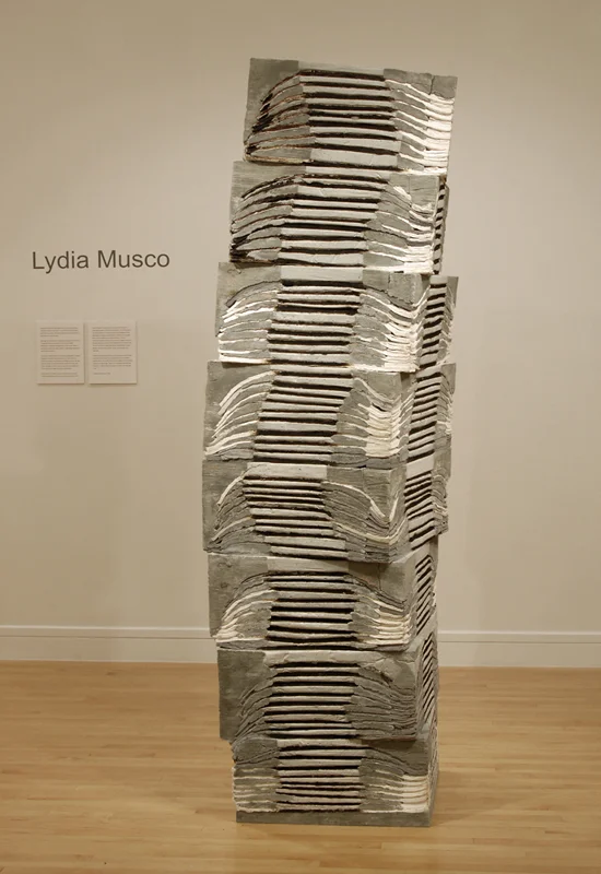 Stories , 2008, concrete and paper pulp, 96 x 24 x 24 inches