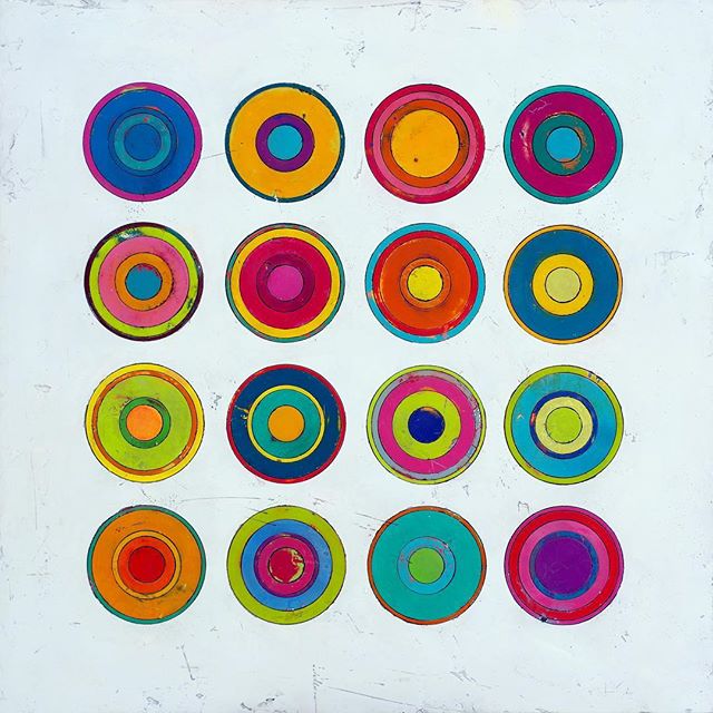 This piece is up for my exhibition at J GO Gallery at 268 Main Street in Park City.  The work is on display through March 24th. &quot;Eccentric Circles&quot;  Mixed media on panel, 36&quot; x 36&quot;.
&bull;
&bull;
&bull;
&bull;
&bull;
#curtisolson 