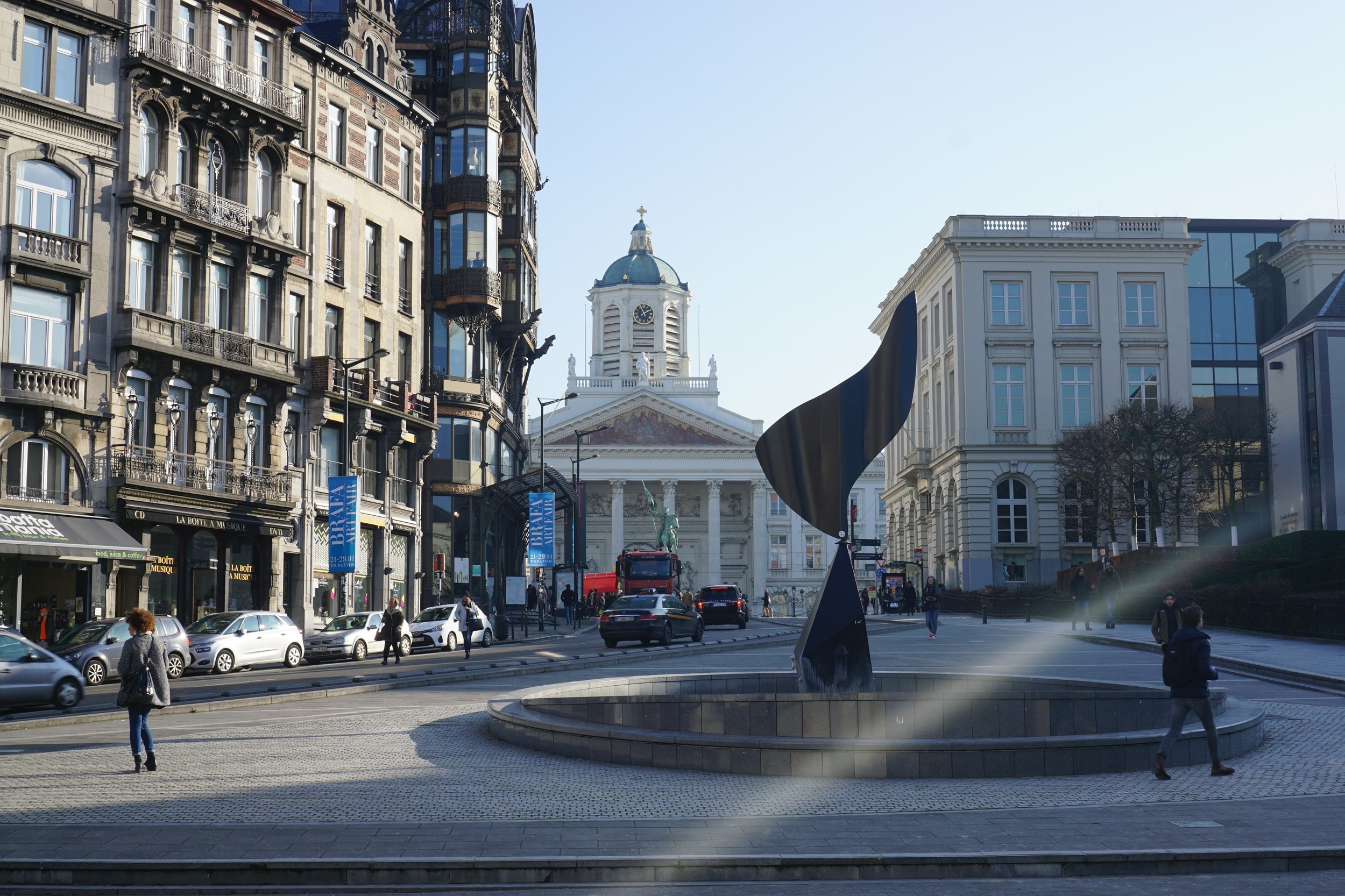 Royal Square in the background