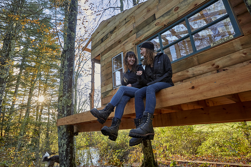 Models wear Chippewa Boots