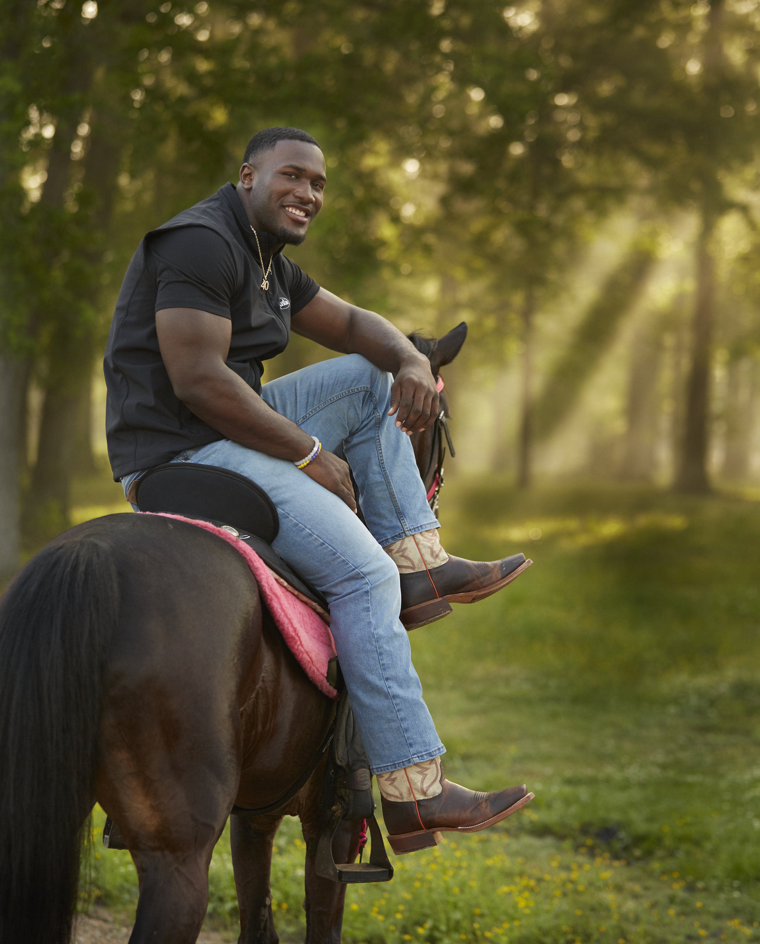 Devin White on his horse