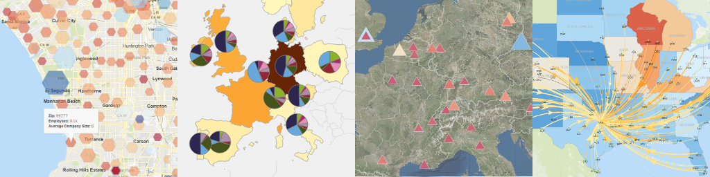 Maps are highly intuitive - qlik GeoAnalytics provides multiple chart types to make analysis easy