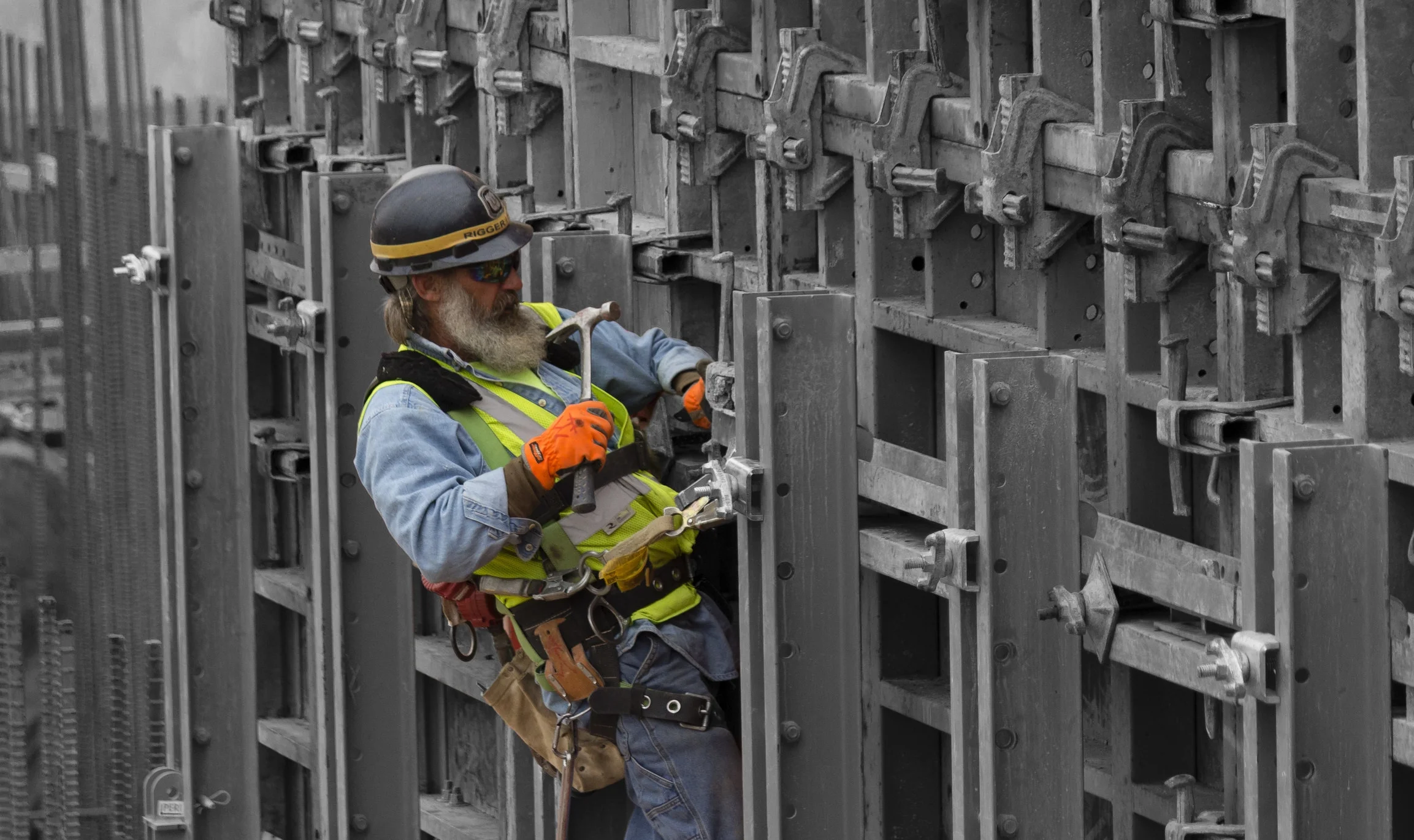 Man working on a construction site.