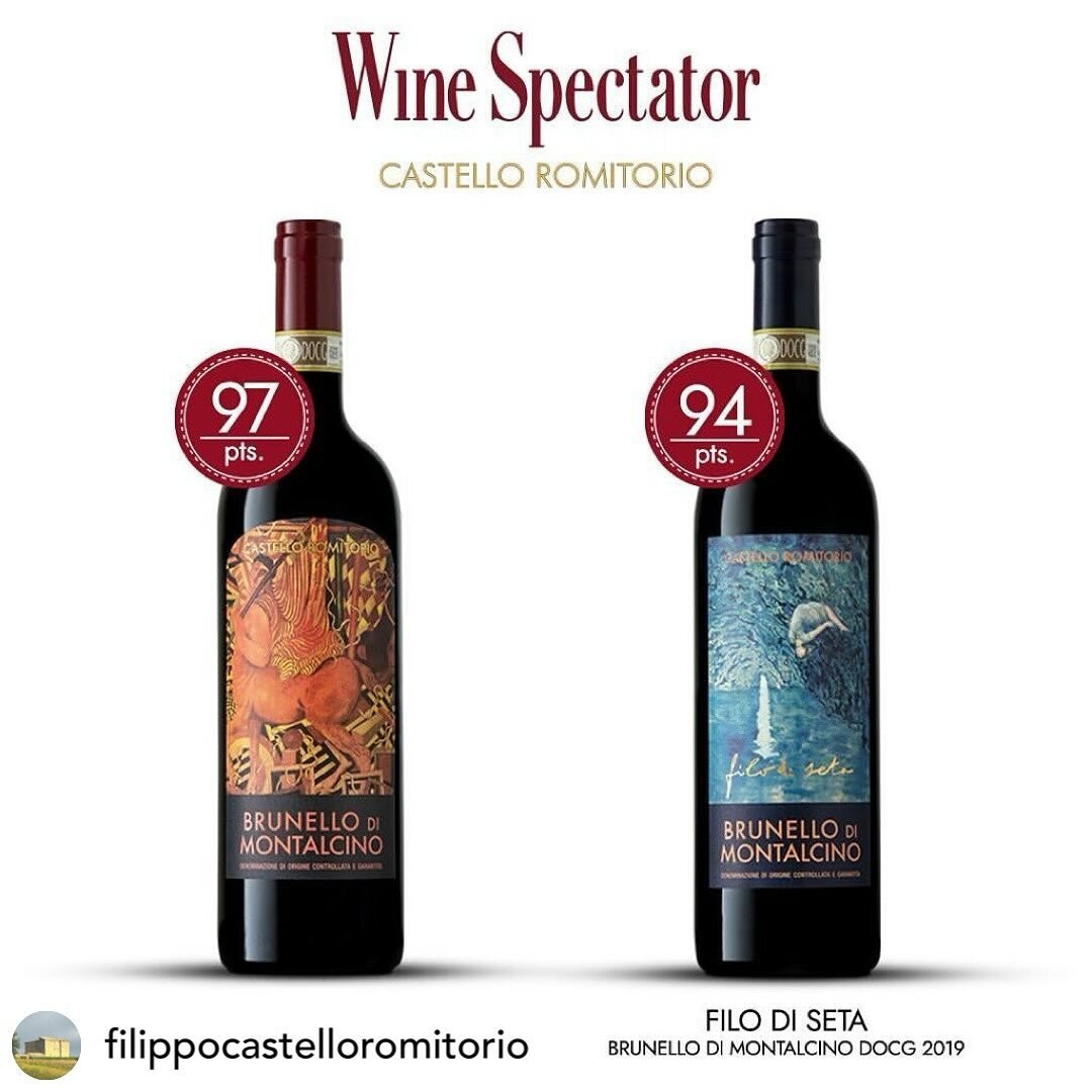 @filippocastelloromitorio Delighted to announce new scores from Wine Spectator for the newly released 2019 vintage of Brunello di Montalcino. A special thank you to @bsandersonwine and the entire team @wine_spectator #winespectator #castelloromitorio