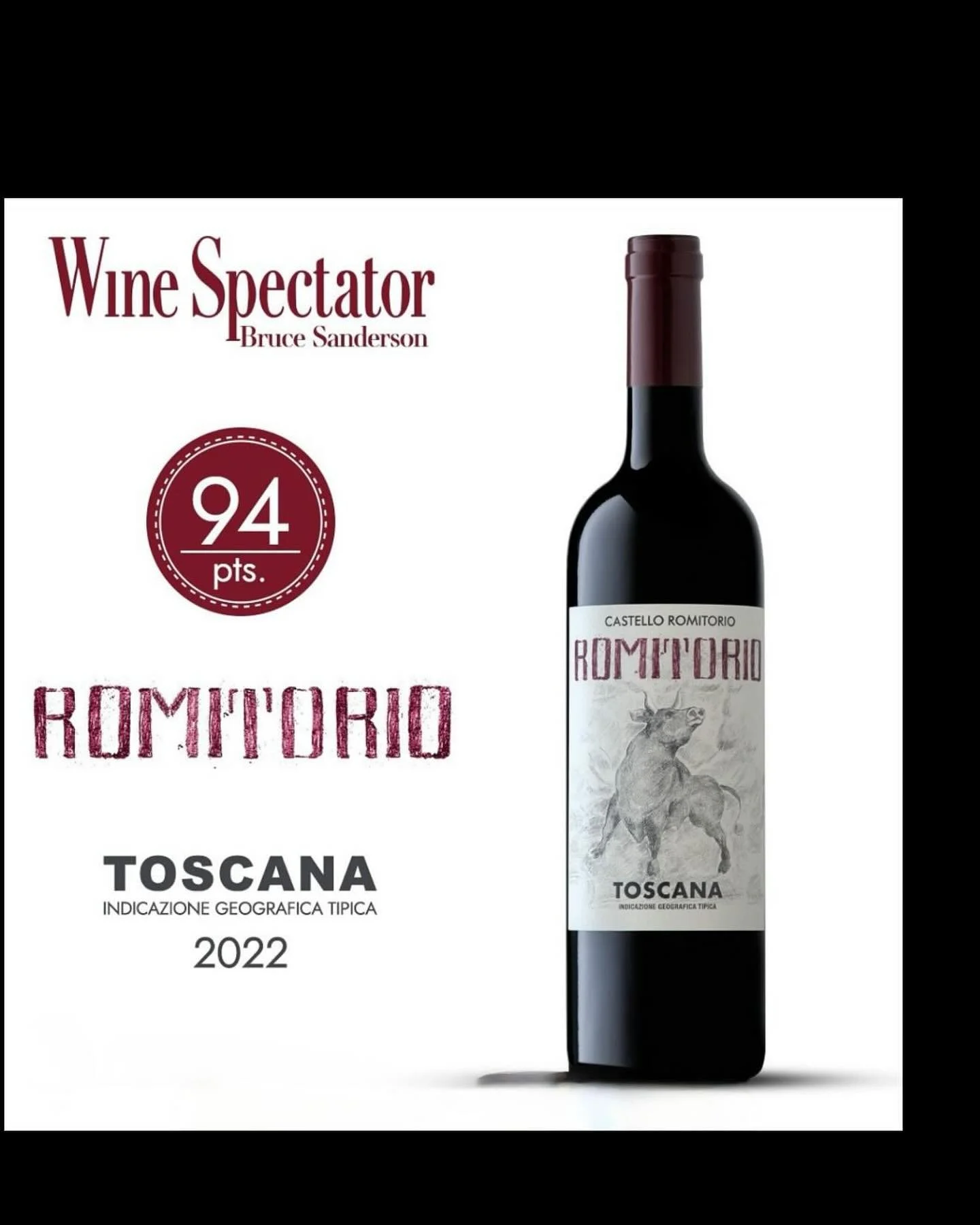 Fantastic review from @wine_spectator for Romitorio 2022 @filippocastelloromitorio @bsandersonwine #vinoitaliano #maremma #tuscany #lyrawine