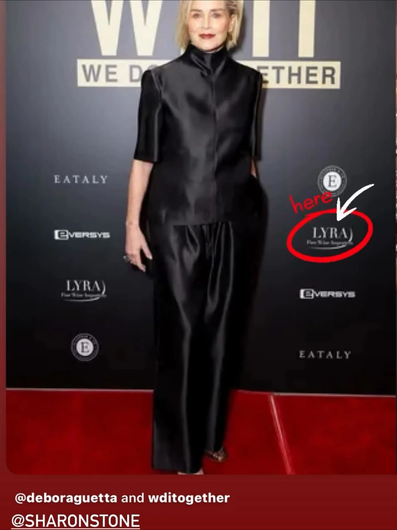 We are super proud to support our friend @chiaratilesi for the @wditogether with @sharonstone @deboraguetta @alejandrajackson #lyrawine