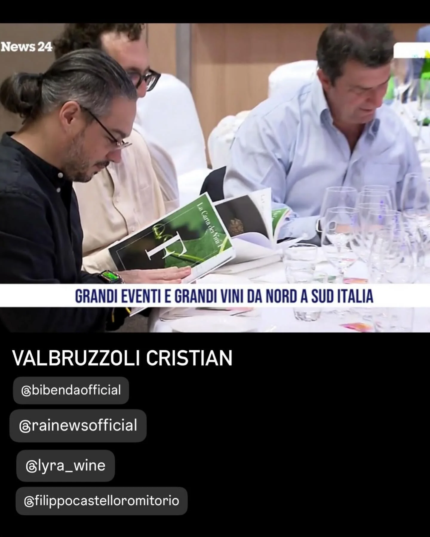 Amazing event in rome with @bibendaofficial thank you @rainewsofficial for the article #vinoitaliano #lyrawine #lemarchesinefranciacorta #castellodelromitorio