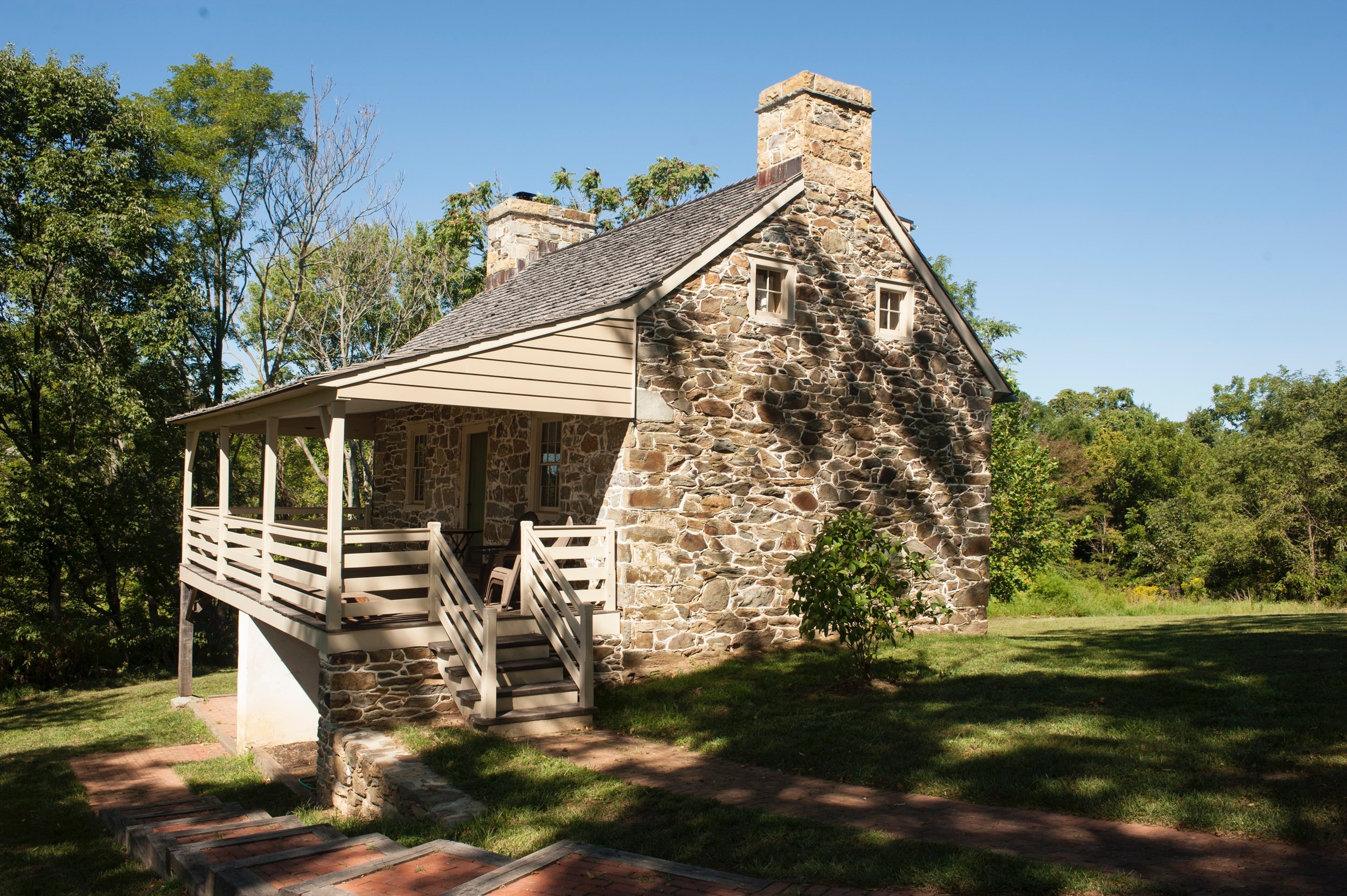  View shows restored chimney. 