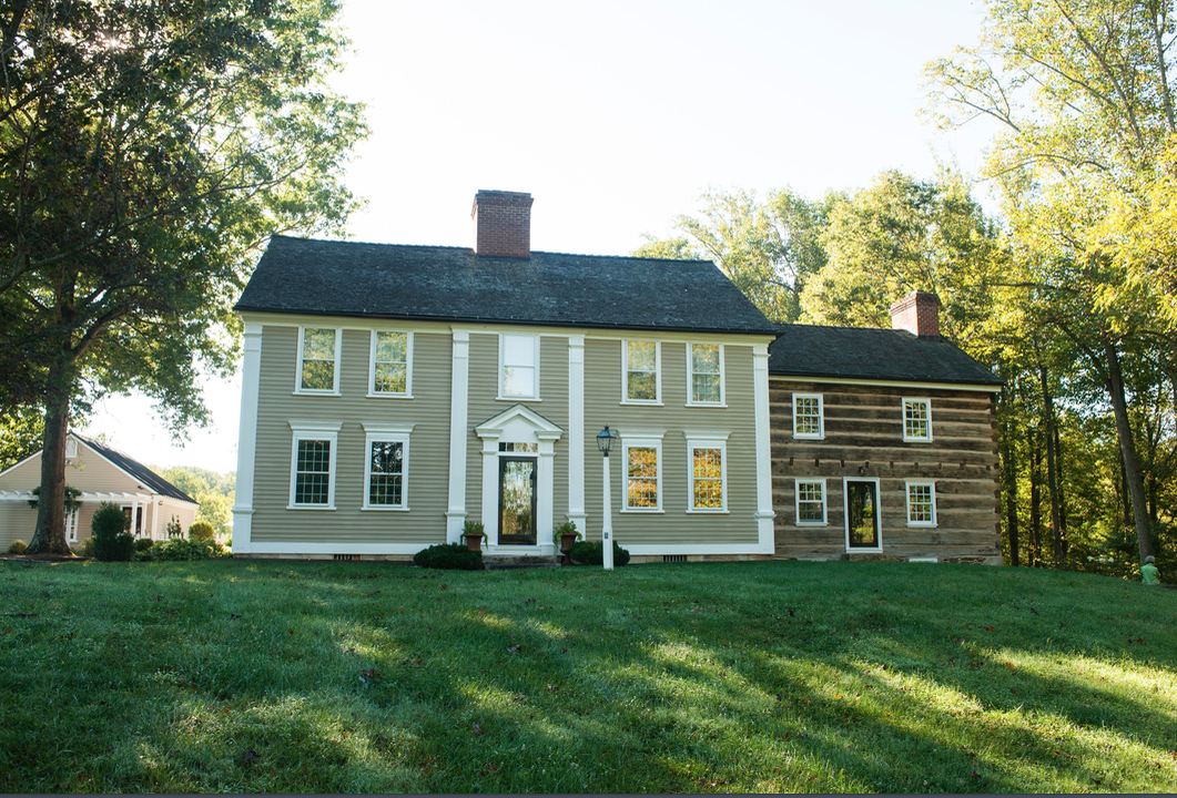  The Crofts moved the Greek Revival house from New England and restored it here. Cochran's reconstructed and custom-designed the log addition. 