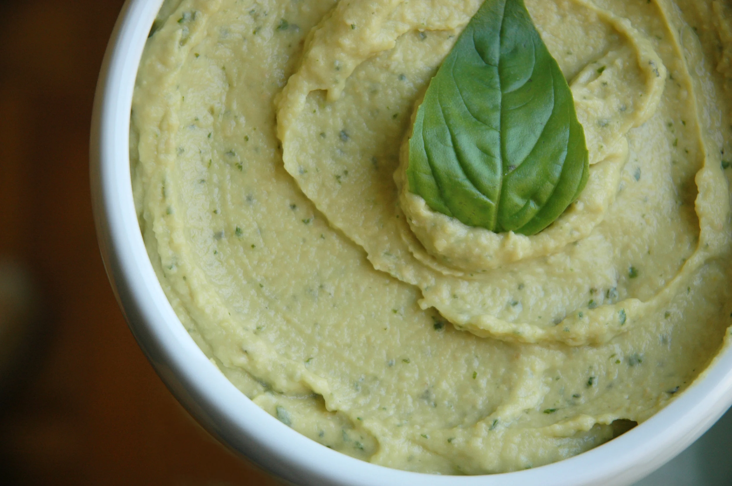 Roasted Garlic + Basil Hummus