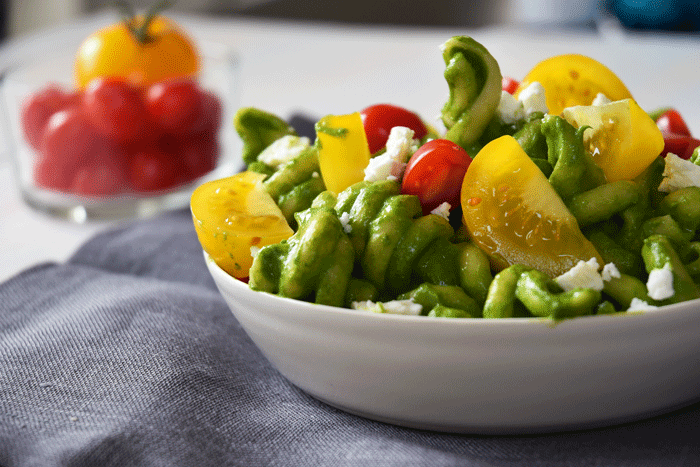 Avocado Spinach + Pesto Pasta