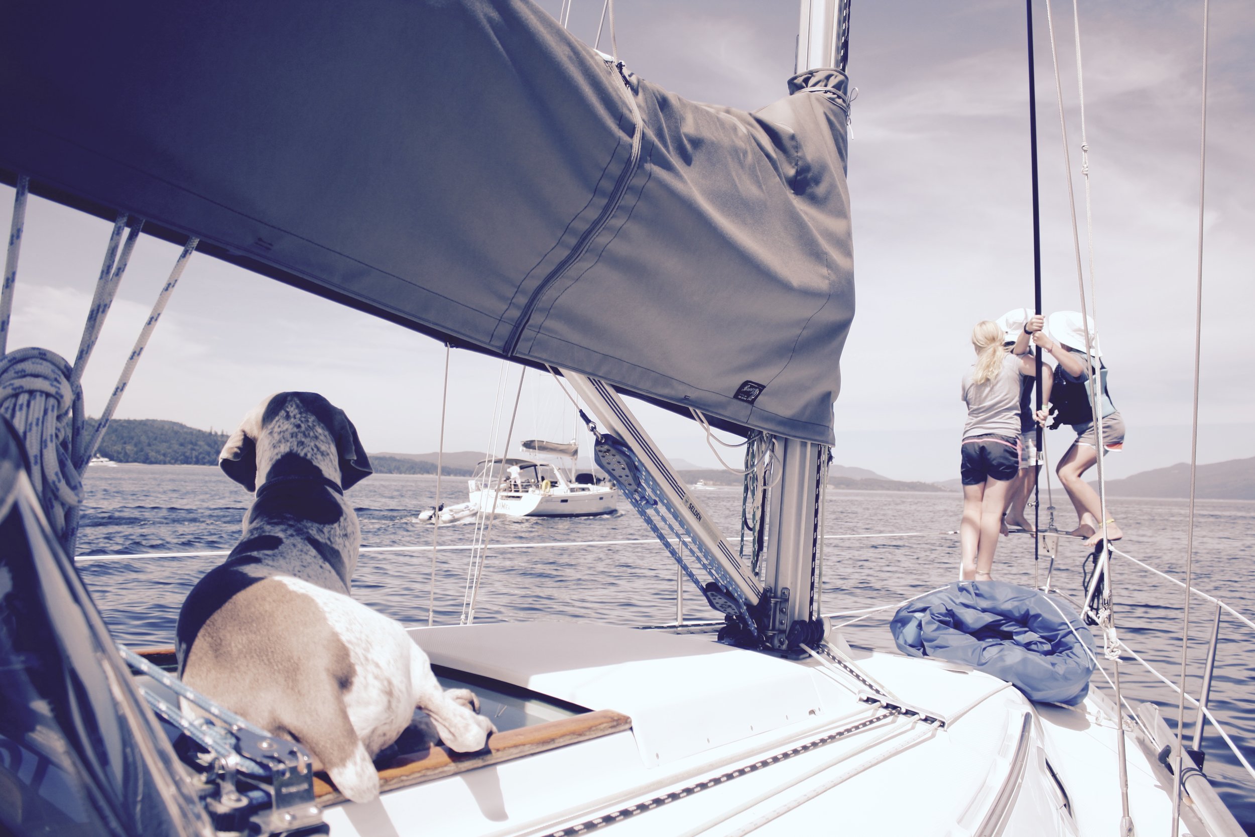 Sailing in the San Juan Islands, WA