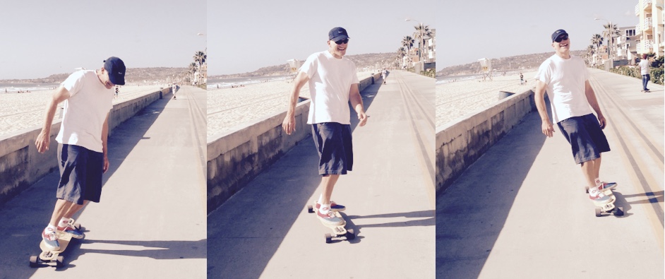 Long boarding at Pacific Beach in San Diego, CA