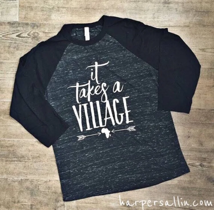 Harper family adoption ,two kids from Uganda It takes a village t-shirt https://www.etsy.com/shop/HarperTribe?ref=s2-header-shopname
