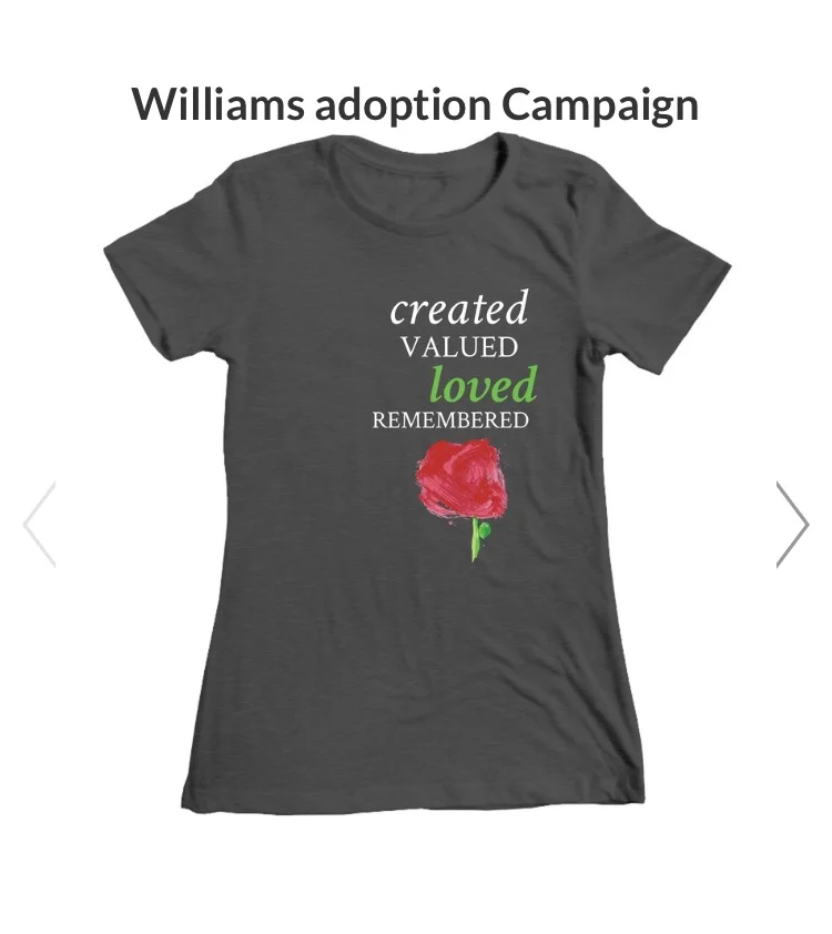 T-shirt special needs China adoption https://www.bonfire.com/williams-adoption-campaign/