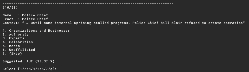 We're training JeRI to identify and categorize news sources in our initial project, which focuses on Toronto media coverage of police carding and racial profiling.