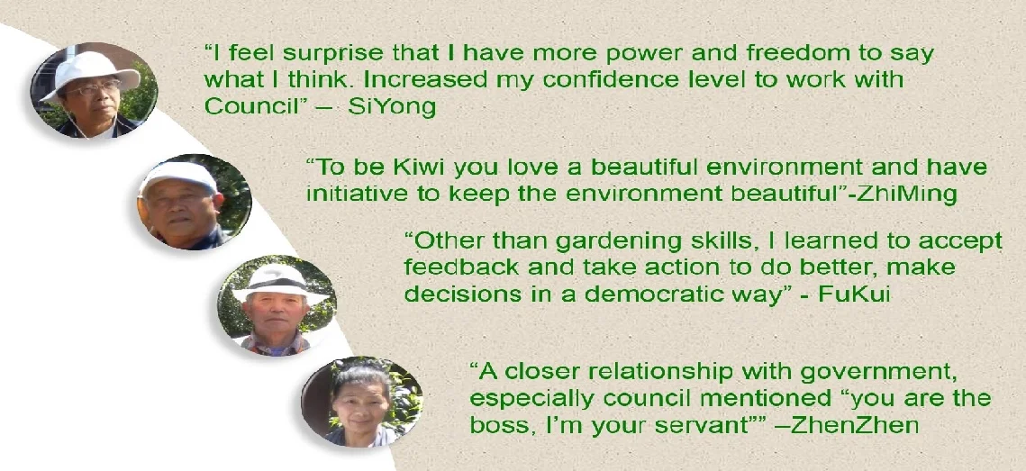 Members of the Auckland Environmental Protection Assoc. reflections of teh project