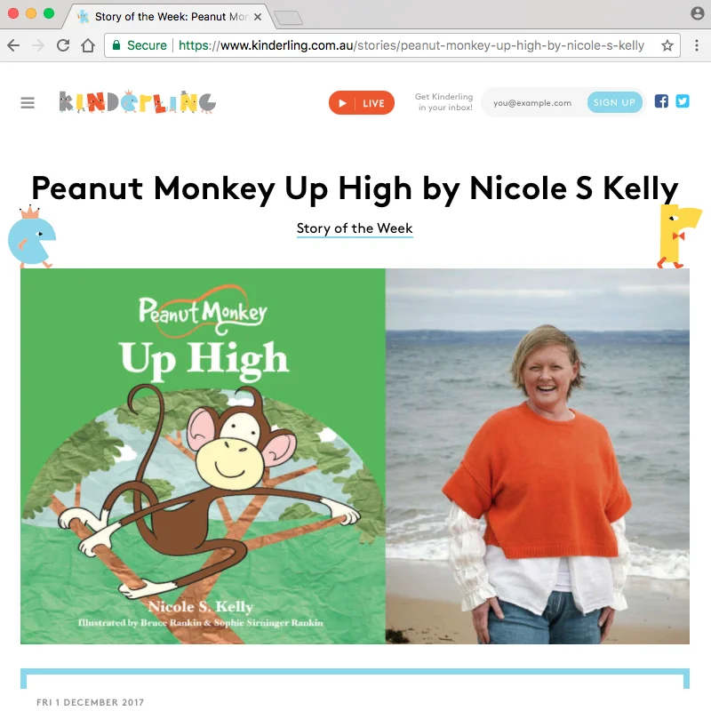 KinderlingStoryOfTheWeek_PeanutMonkeyUpHigh01.jpg