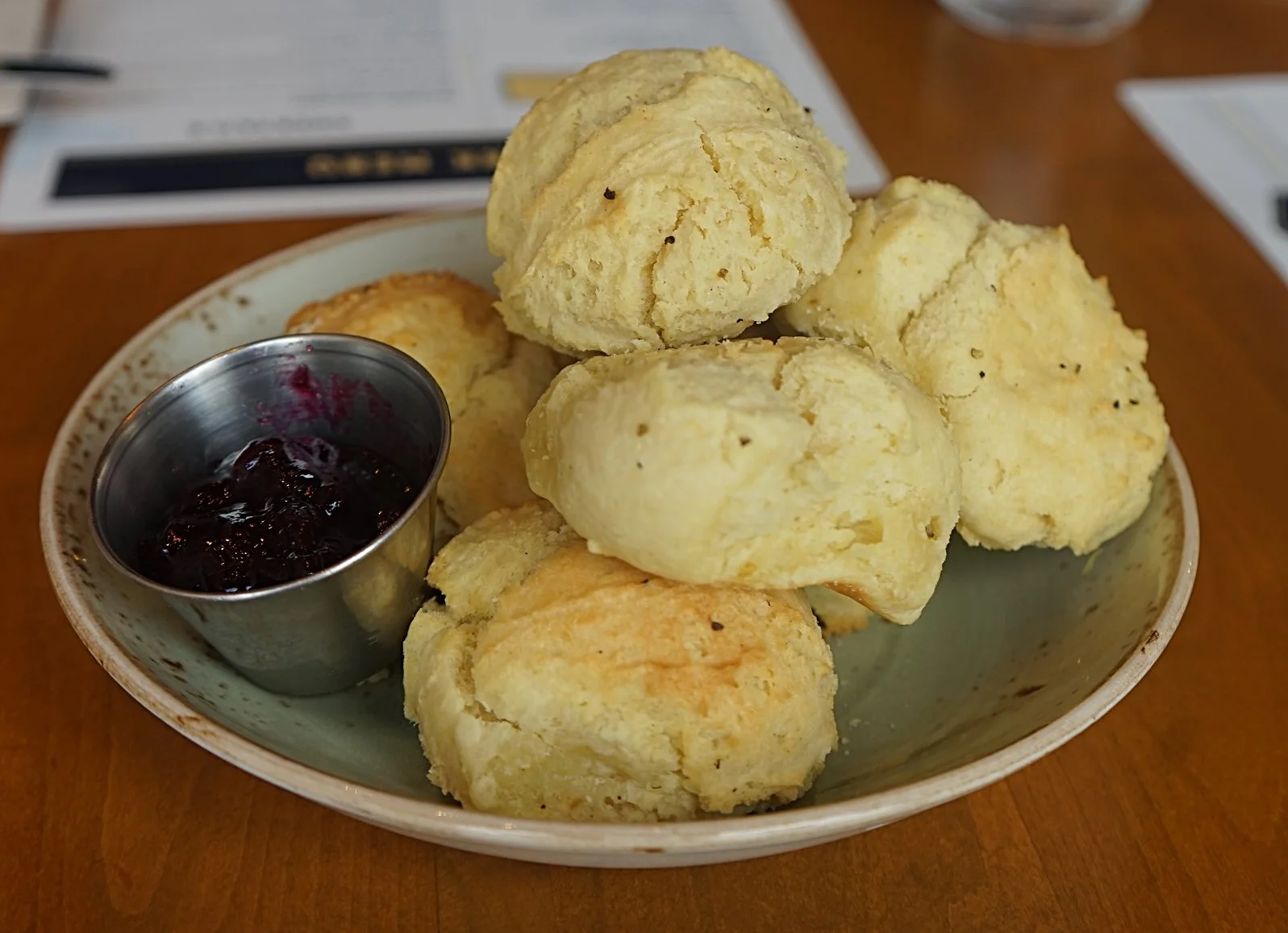 These beautiful bites of fluffiness were so good! Trying not to eat to many prior to your actual food coming out proves to be a challenge.