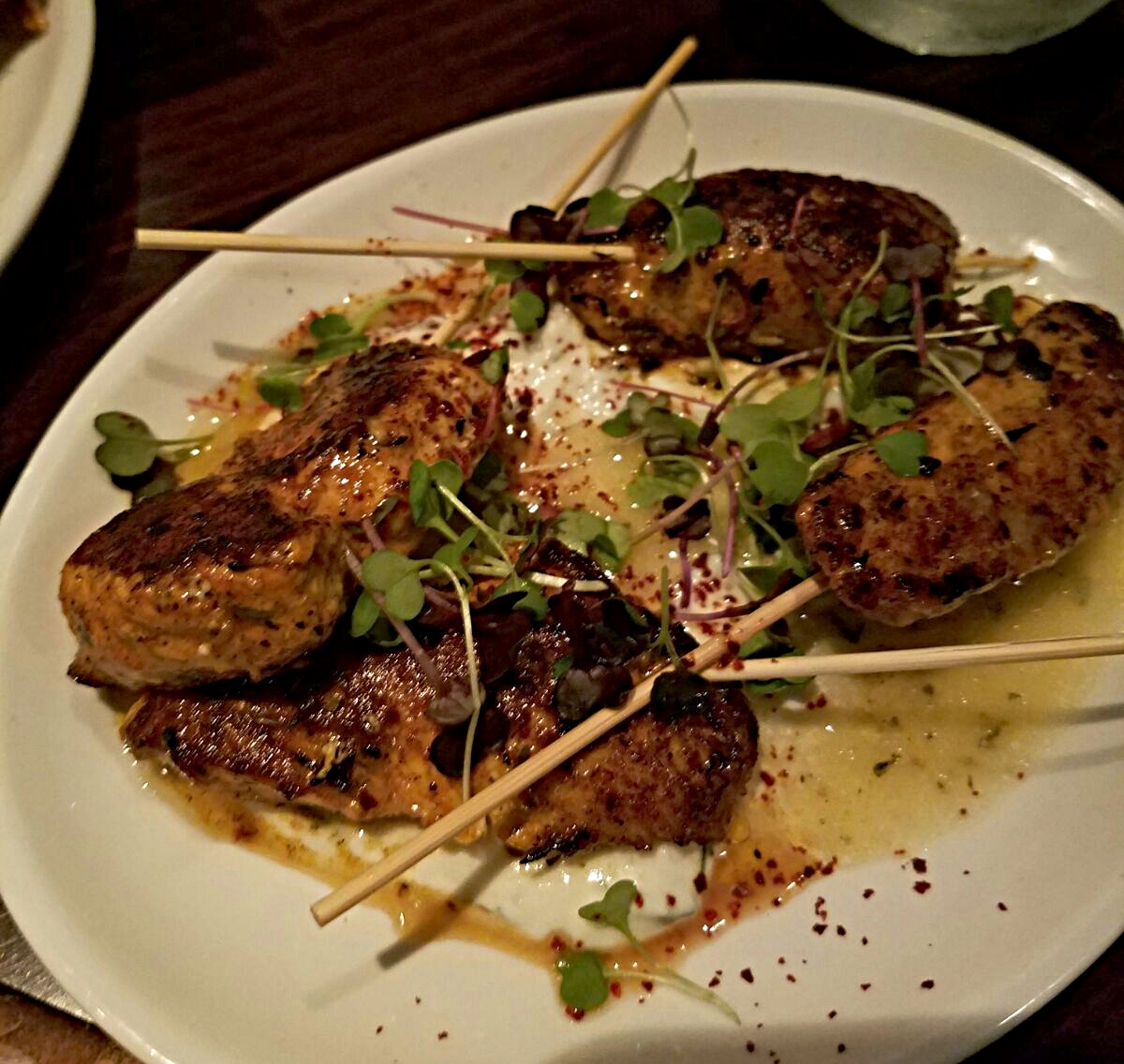 TUNISIAN CHICKEN SKEWERS. peserved lemon. labneh. : UNDER THE CORK TREE.