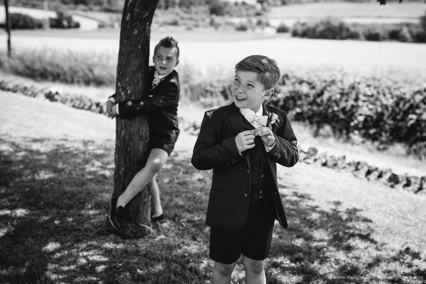 Pageboys in the shade looking very smart and stylish