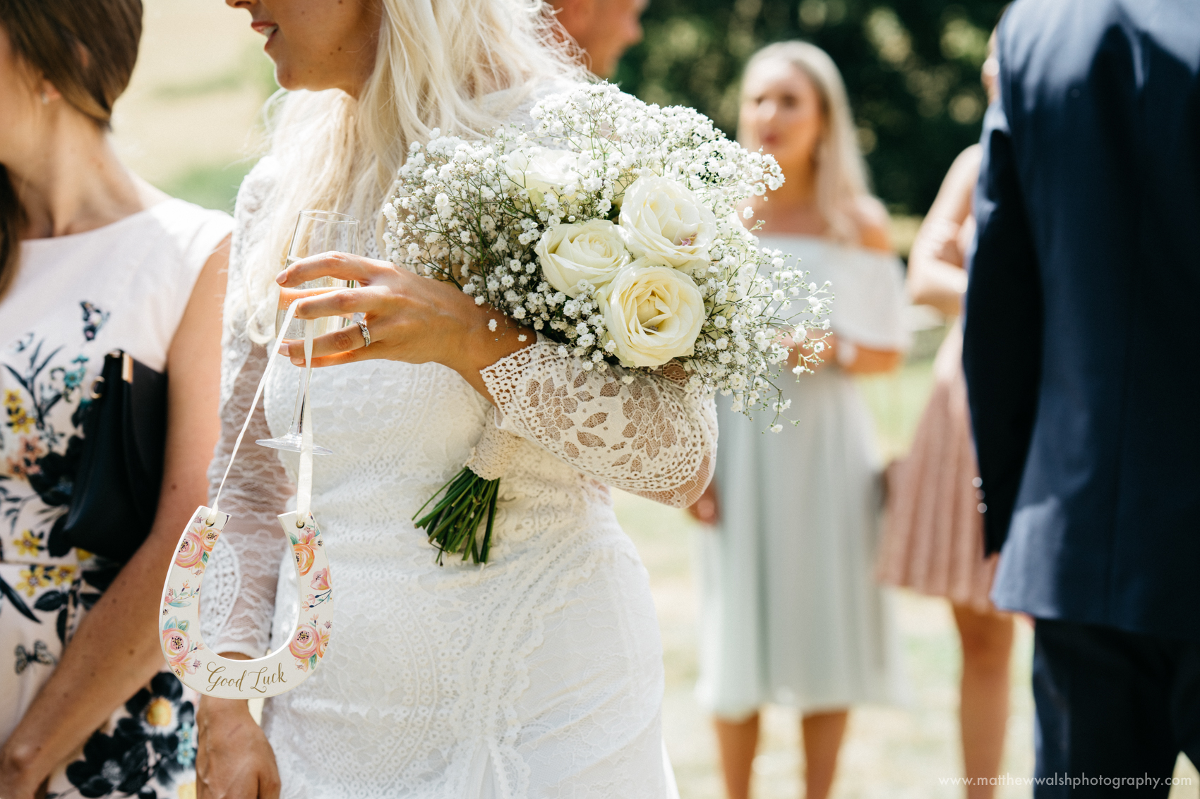 The brides stylish floral bouquet 