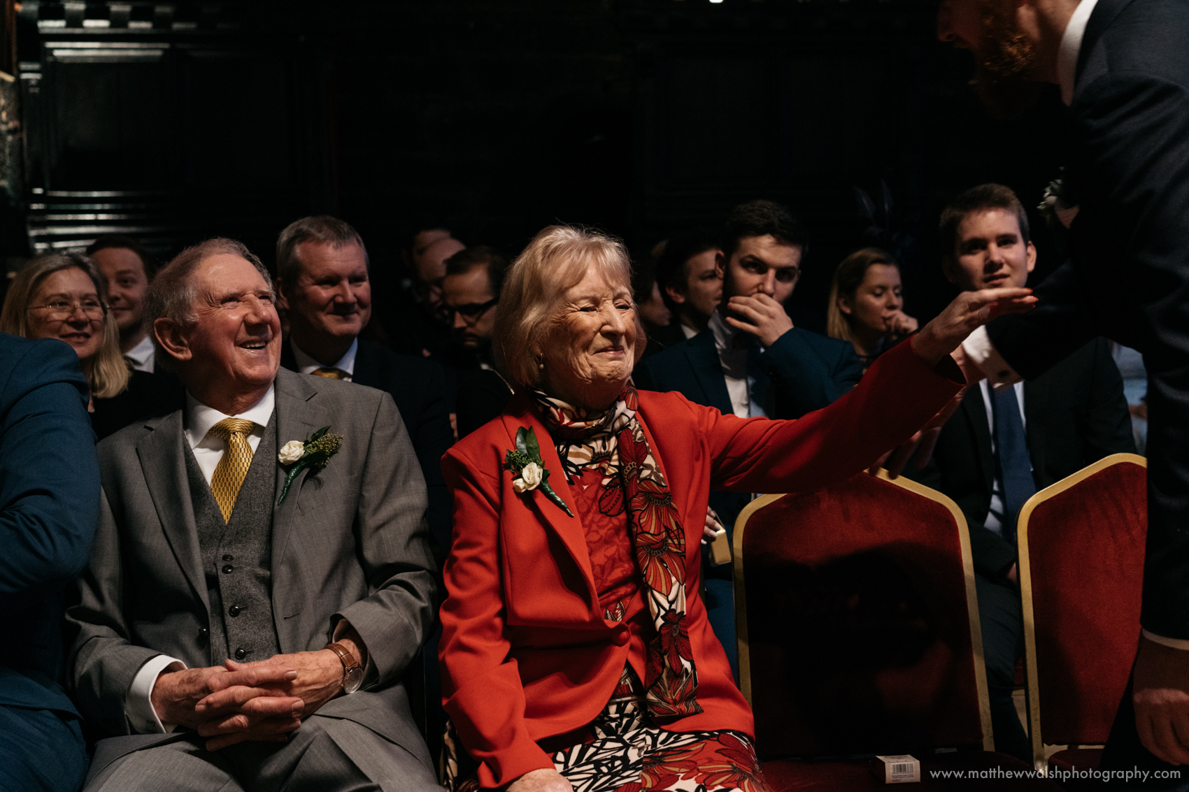 Proud grandparents get front row seats at he ceremony