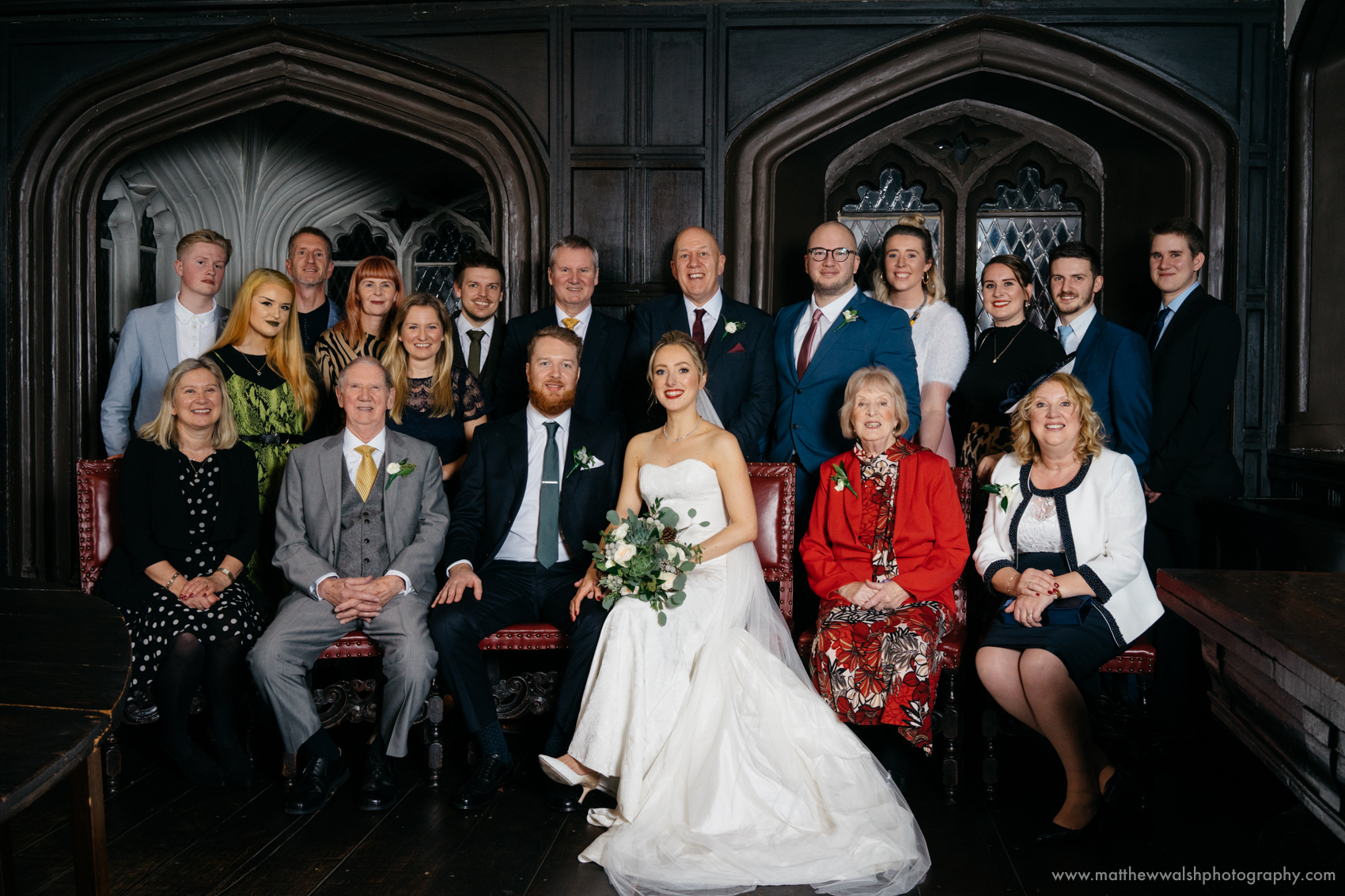 Family photographs are a long tradition at a wedding