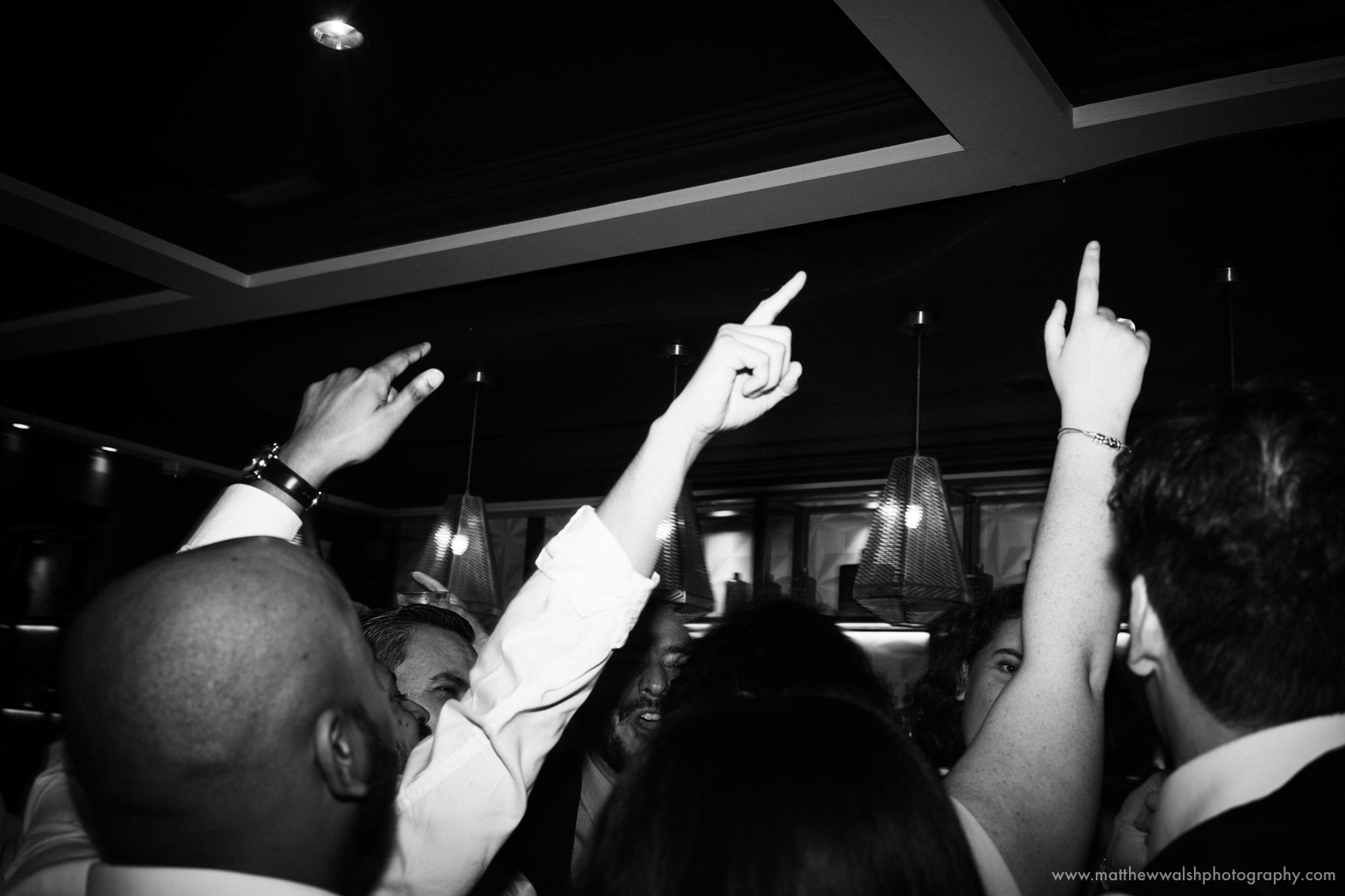 All hands in the air at the living room bar in Central Manchester