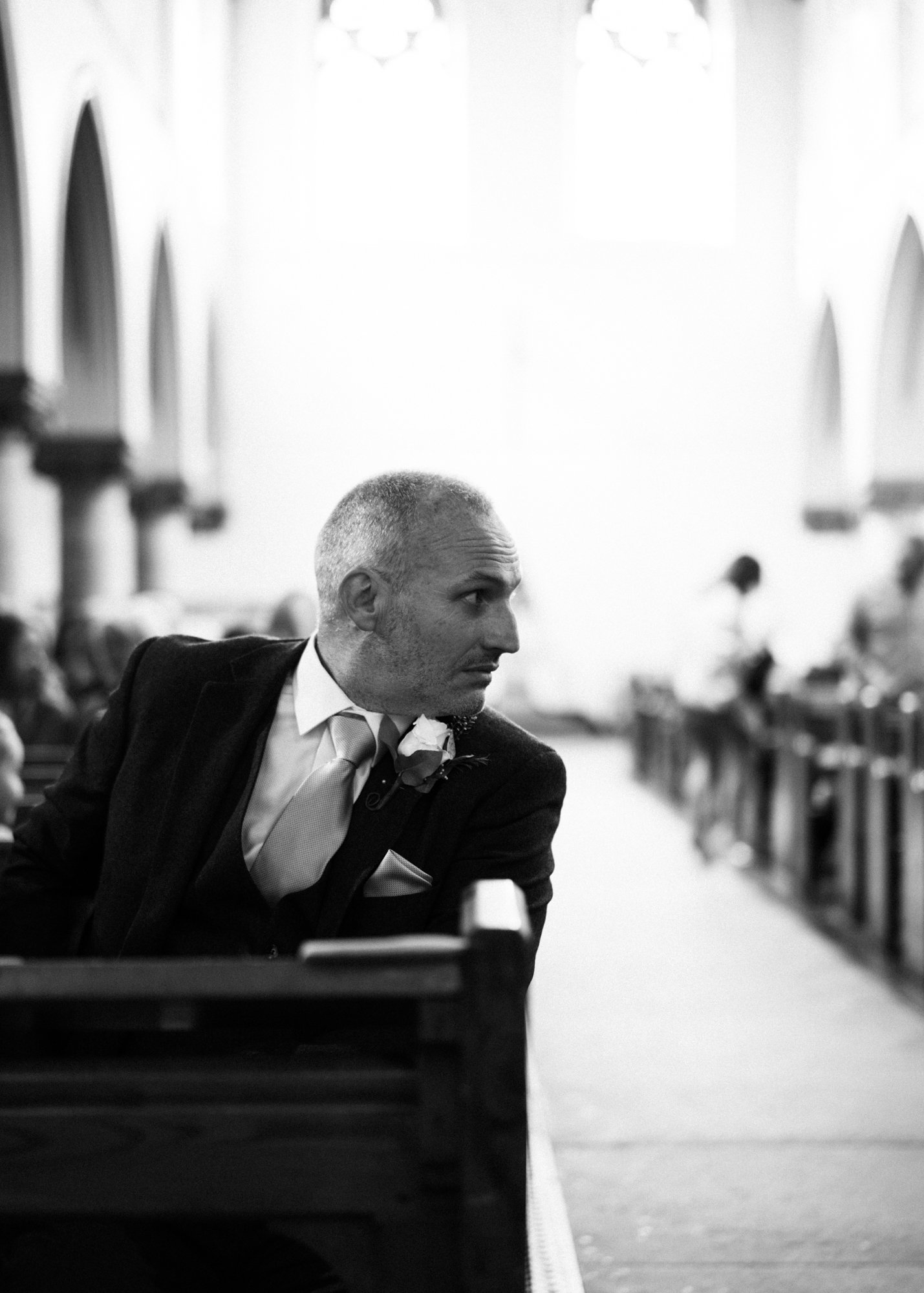 The groom at the Church