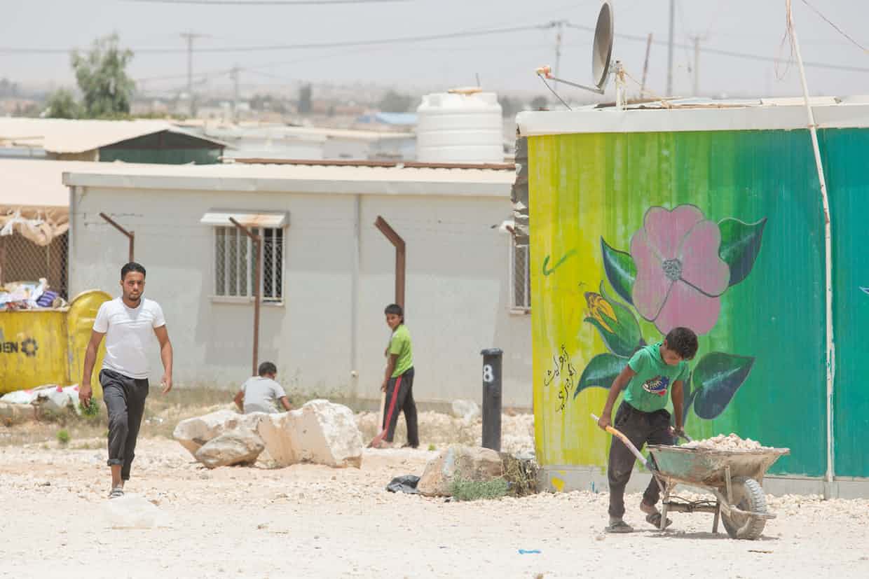 Za’atari camp opened on 28 July 2012. It is now home to 80,000 Syrian refugees. Photograph: Jordi Matas/Save the Children