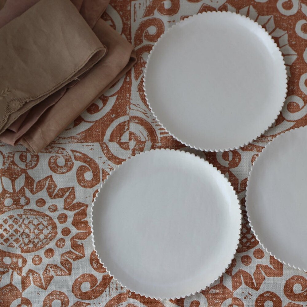 Scalloped Edge Breakfast Plates by Karin Hossack