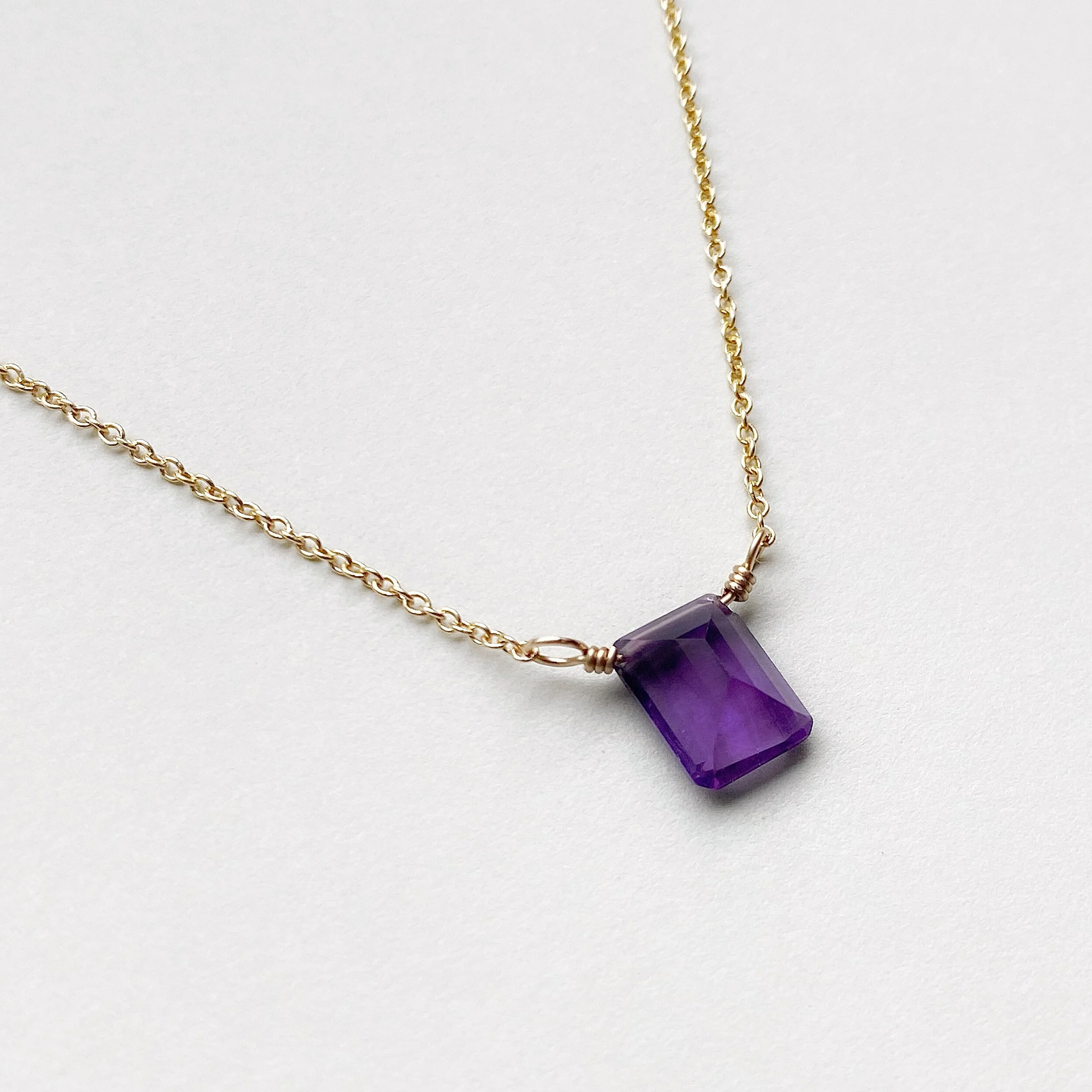 Amethyst Floating Gemstone Pendant