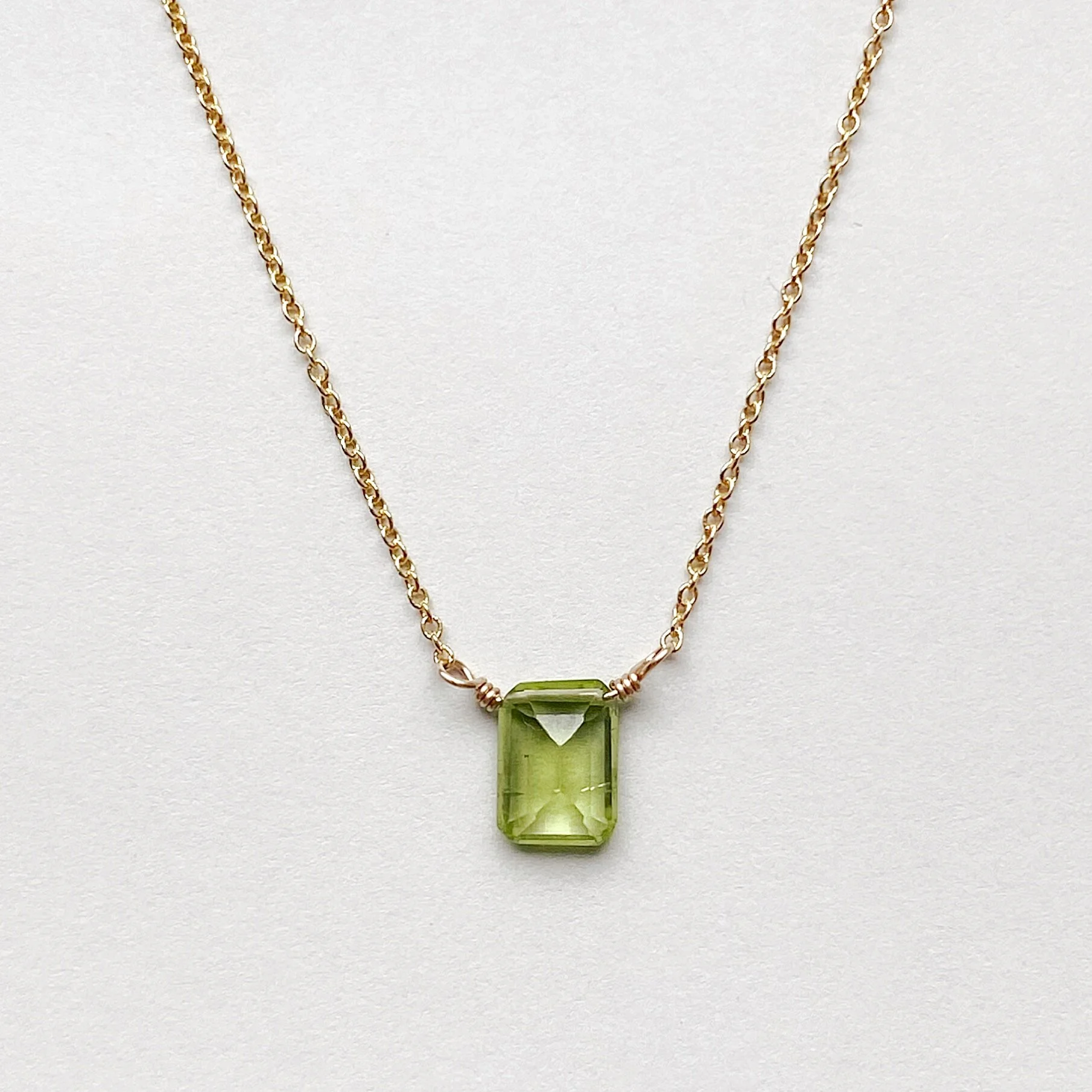 Peridot Floating Gemstone Pendant