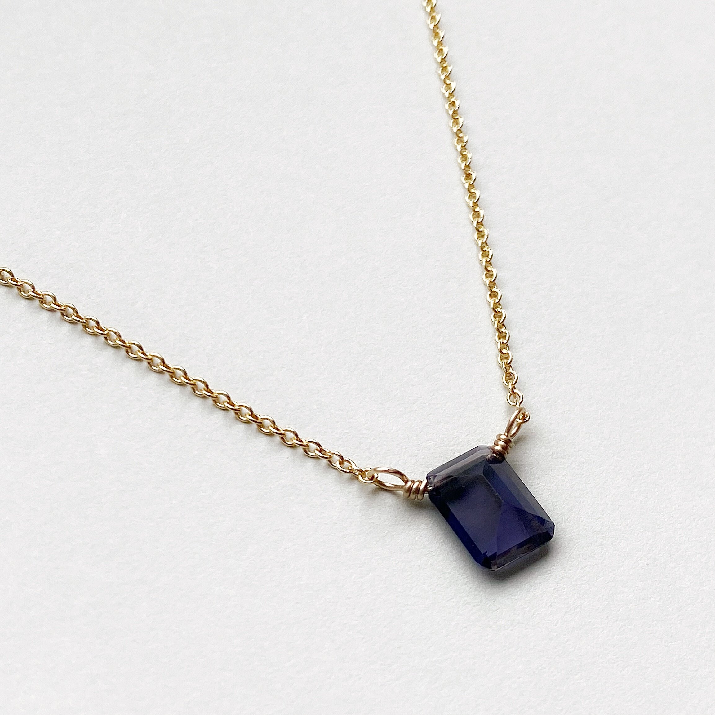 Iolite Floating Gemstone Pendant