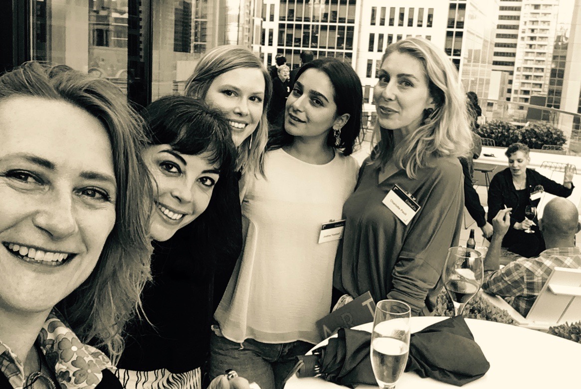 Celebrating with fellow NAS talented graduate artists at Clyde&Co.