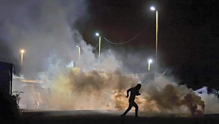 Teargas into a peaceful New Years Eve in camp
